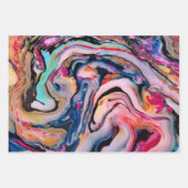 Farbenfrohe Fantasieabstraktion Geschenkpapier Set (Vorderseite)