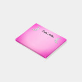 Farbenfrohe Fantasiemonde Hübsche Gesichter auf he Post-it Klebezettel (angewinkelt)