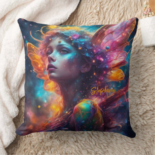 Farbenfrohe Fantasiewelt Kissen