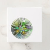 Farbenfrohe Fantasy Blume Moderne Abstrakte Kunst Geschenkanhänger (Beispiel)
