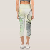 Farbenfrohe Fantasy-Blume Modernes Abstraktes Frak Capri Leggings (Rückseite)