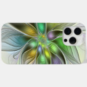 Farbenfrohe Fantasy-Blume Modernes Abstraktes Frak Case-Mate iPhone Hülle (Rückseite (Horizontal))