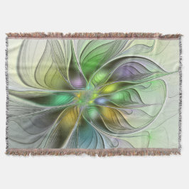 Farbenfrohe Fantasy-Blume Modernes Abstraktes Frak Decke