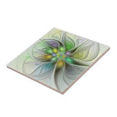 Farbenfrohe Fantasy-Blume Modernes Abstraktes Frak Fliese (Seite)