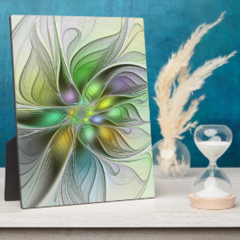 Farbenfrohe Fantasy-Blume Modernes Abstraktes Frak Fotoplatte