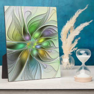 Farbenfrohe Fantasy-Blume Modernes Abstraktes Frak Fotoplatte