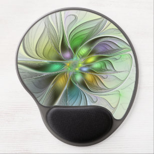 Farbenfrohe Fantasy-Blume Modernes Abstraktes Frak Gel Mousepad