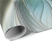 Farbenfrohe Fantasy-Blume Modernes Abstraktes Frak Geschenkpapier (Rolleneckpunkt)