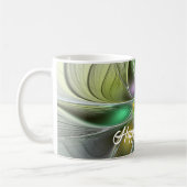 Farbenfrohe Fantasy-Blume Modernes Abstraktes Frak Kaffeetasse (Links)