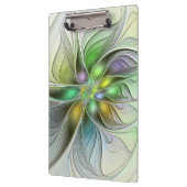 Farbenfrohe Fantasy-Blume Modernes Abstraktes Frak Klemmbrett (Links)