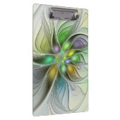 Farbenfrohe Fantasy-Blume Modernes Abstraktes Frak Klemmbrett (Rechts)