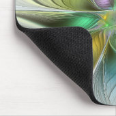 Farbenfrohe Fantasy-Blume Modernes Abstraktes Frak Mousepad (Ecke)