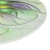 Farbenfrohe Fantasy-Blume Modernes Abstraktes Frak Schneidebrett (Ecke)