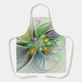 Farbenfrohe Fantasy-Blume Modernes Abstraktes Frak Schürze