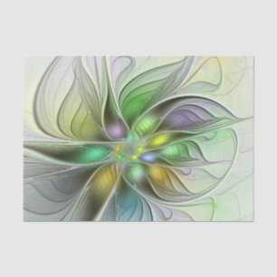 Farbenfrohe Fantasy-Blume Modernes Abstraktes Frak Seidenpapier