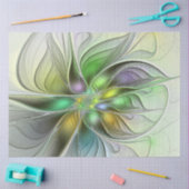 Farbenfrohe Fantasy-Blume Modernes Abstraktes Frak Seidenpapier (Basteln)