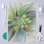 Farbenfrohe Fantasy-Blume Modernes Abstraktes Frak Seidenpapier (Handwerk)