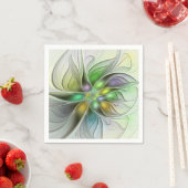 Farbenfrohe Fantasy-Blume Modernes Abstraktes Frak Serviette (Beispiel)