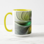 Farbenfrohe Fantasy-Blume Modernes Abstraktes Frak Tasse (Links)