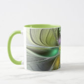 Farbenfrohe Fantasy-Blume Modernes Abstraktes Frak Tasse (Links)