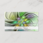 Farbenfrohe Fantasy-Blume Modernes Abstraktes Frak Visitenkarte (Vorderseite)