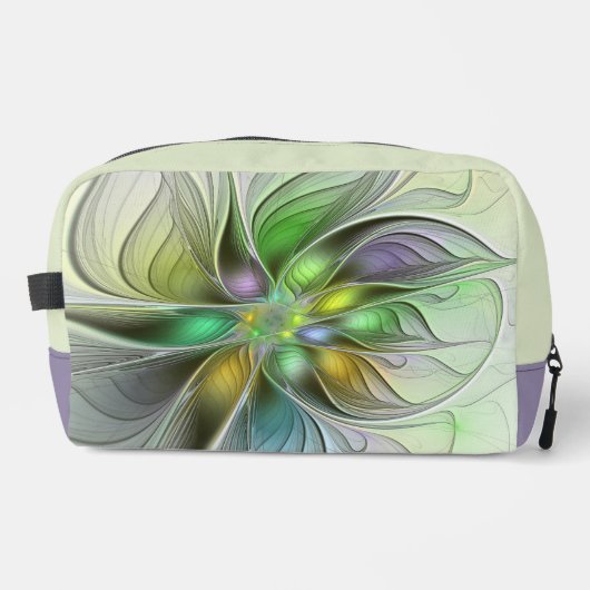 Farbenfrohe Fantasy-Blume Modernes Abstraktes Frak Waschbeutel (Vorderseite)