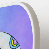 Farbenfrohe Fantasy Crescent Moon Scroll Pickleball Schläger (Linke Seite)