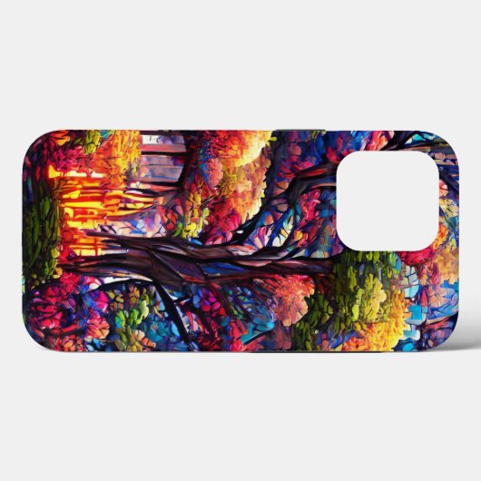 Farbenfrohe Fantasy Foliage Case-Mate iPhone Hülle (Rückseite (Horizontal))