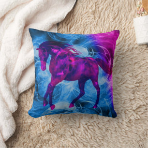 Farbenfrohe Fantasy Horse Art Kissen