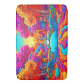 Farbenfrohe Fantasy Landschaft Badematte (Vorderseite Vertikal)