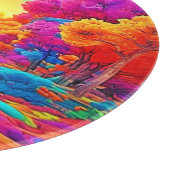 Farbenfrohe Fantasy Landschaft Schneidebrett (Ecke)