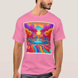 Farbenfrohe Fantasy Landschaft T-Shirt