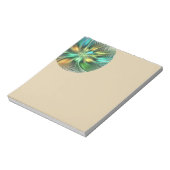 Farbenfrohe Fantasy Moderne Abstrakte Blume Frakta Notizblock (Rotiert)