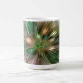 Farbenfrohe Fantasy Moderne Abstrakte Fraktal-Blum Kaffeetasse (Mittel)