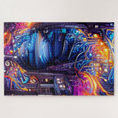 Farbenfrohe Fantasy-Treppe Jigsaw Puzzle (Horizontal)