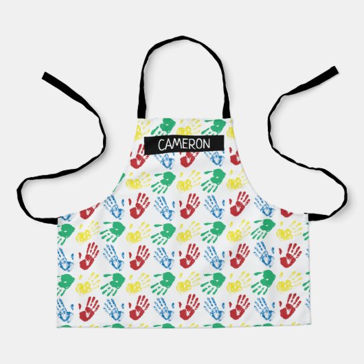 Farbenfrohe Farbdruckhandprint All-over-Print-Schü Schürze (Vorderseite)