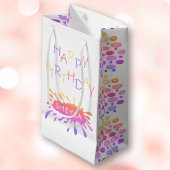 Farbenfrohe Farbe Blop Girly Happy Birthday Kleine Geschenktüte
