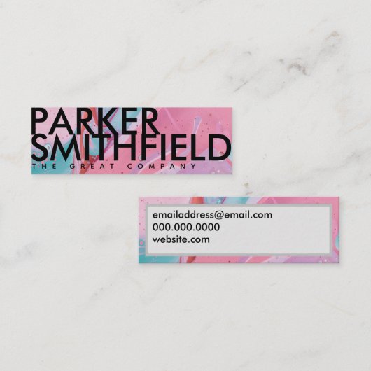 Farbenfrohe Farbe Mini Visitenkarte (Vorne/Hinten)