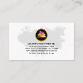 Farbenfrohe Farbe Spritzer Goldrausch Visitenkarte (Rückseite)