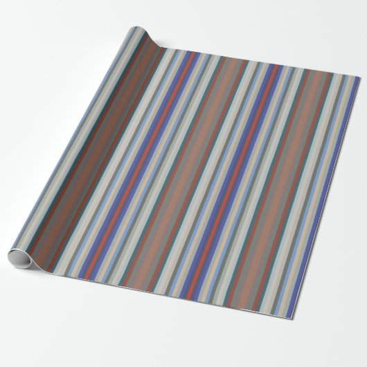 Farbenfrohe Farben des Jahres Streifenmuster Geschenkpapier (Ungerollt)
