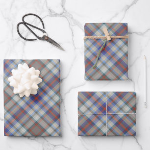 Farbenfrohe Farben des Jahres Streifenmuster Geschenkpapier Set