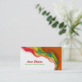 Farbenfrohe Farben Einzigartig Moderne Abstrakte T Visitenkarte (Stehend Vorderseite)