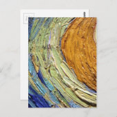 Farbenfrohe Farben Orange und Blau Details Van Gog Postkarte (Vorne/Hinten)