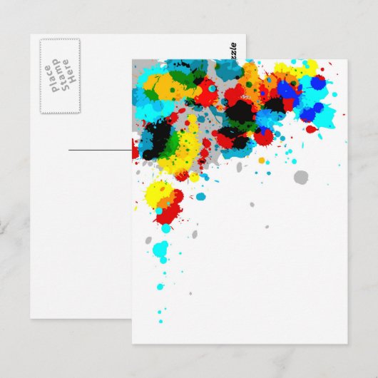 Farbenfrohe Farben Postkarte (Vorne/Hinten)