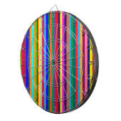 Farbenfrohe Farben Streifen an der Tafel Dartscheibe (Vorderseite rechts)