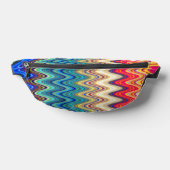 Farbenfrohe, farbenfrohe Elegante Wavy Muster Bauchtasche (Ablage )