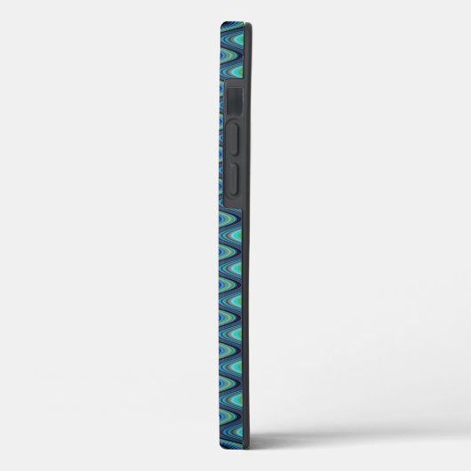 Farbenfrohe, farbenfrohe Elegante Wavy Muster Case-Mate iPhone Hülle (Rückseite / Links)