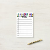 Farbenfrohe, farbenfrohe, farbenfrohe Krebse Post-it Klebezettel (Auf Schreibtisch)