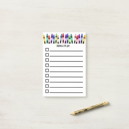 Farbenfrohe, farbenfrohe, farbenfrohe Krebse Post-it Klebezettel (Auf Schreibtisch)