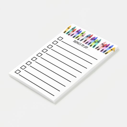 Farbenfrohe, farbenfrohe, farbenfrohe Krebse Post-it Klebezettel (angewinkelt)